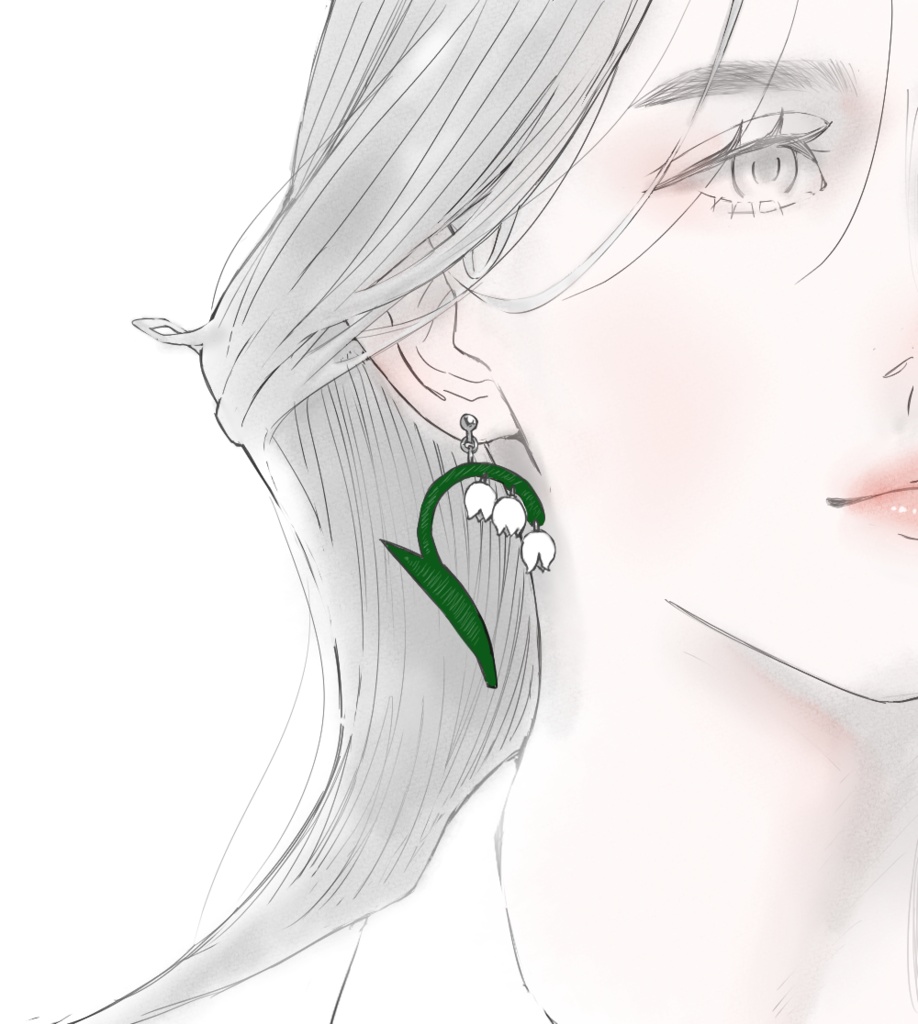 すずらんのイヤリング