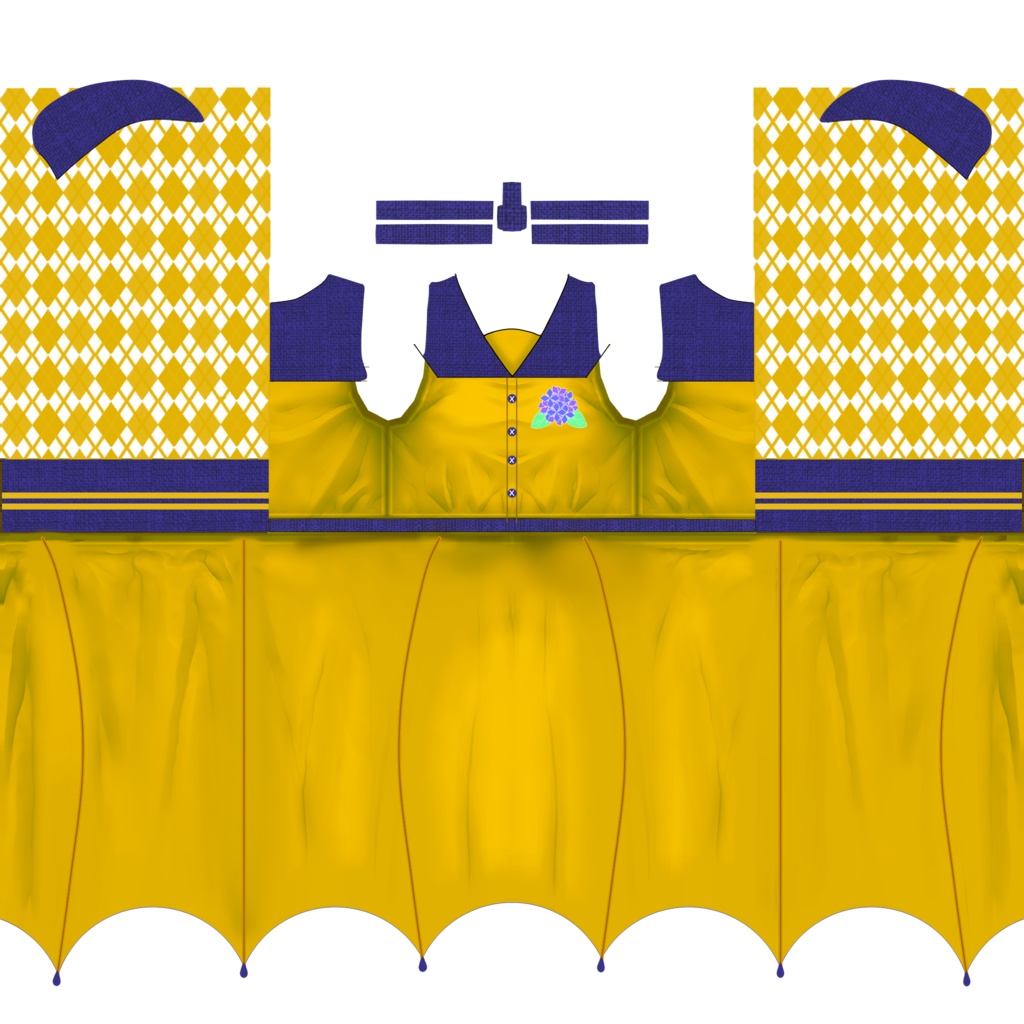 【VRoid】雨傘のワンピース