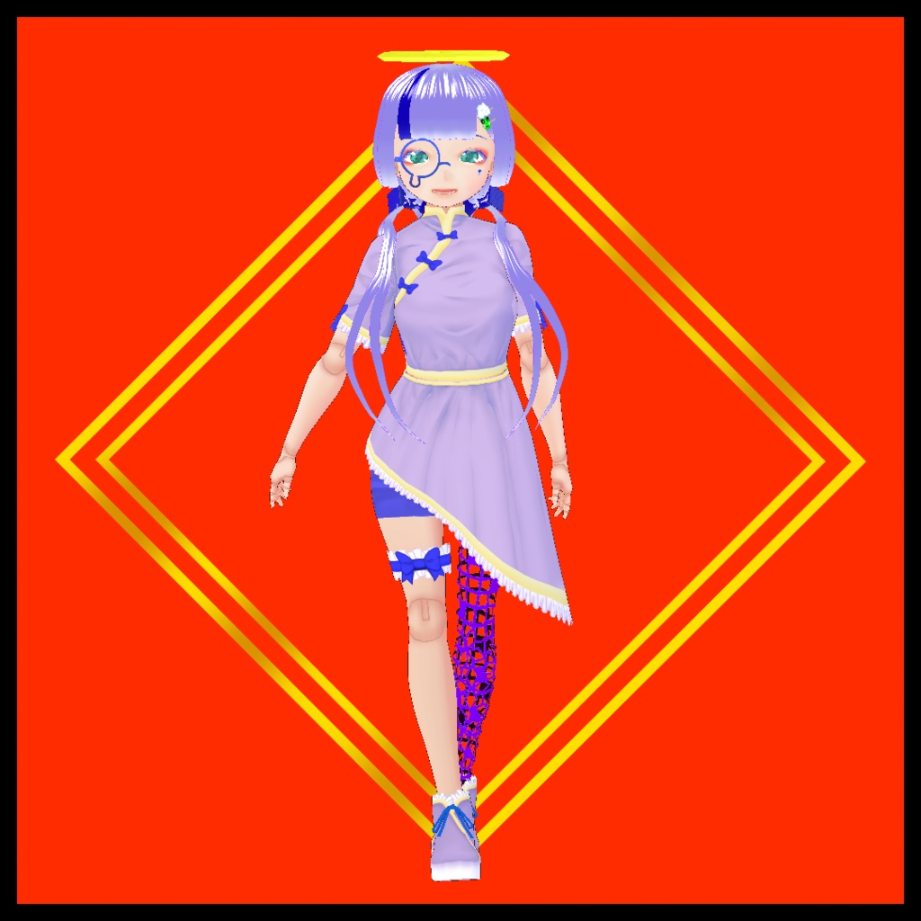 中華風ロリータワンピース（アシンメトリー）
