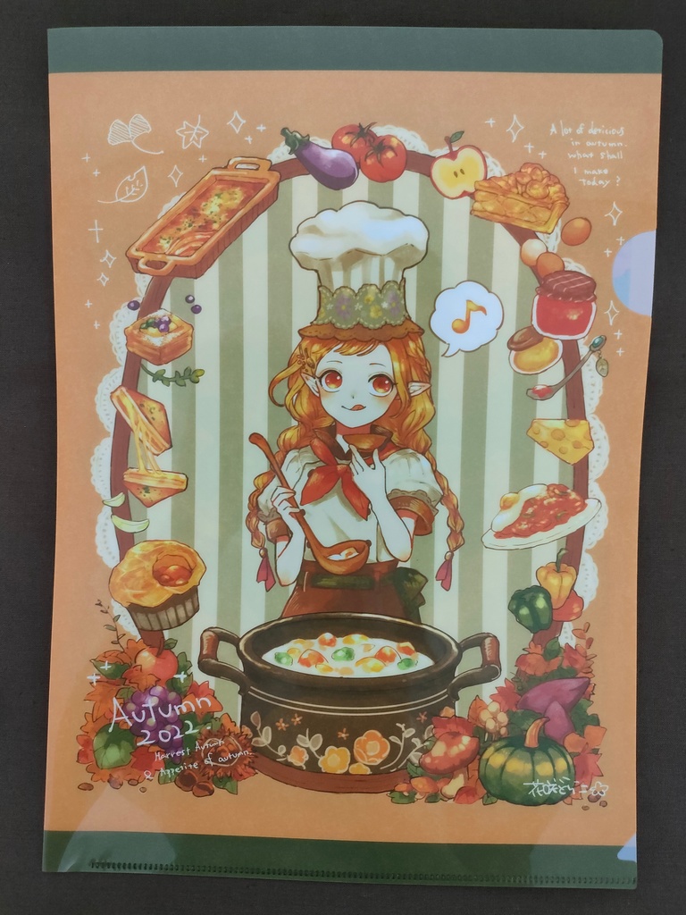 A4クリアファイル　秋色レストラン／キノコの森の秋