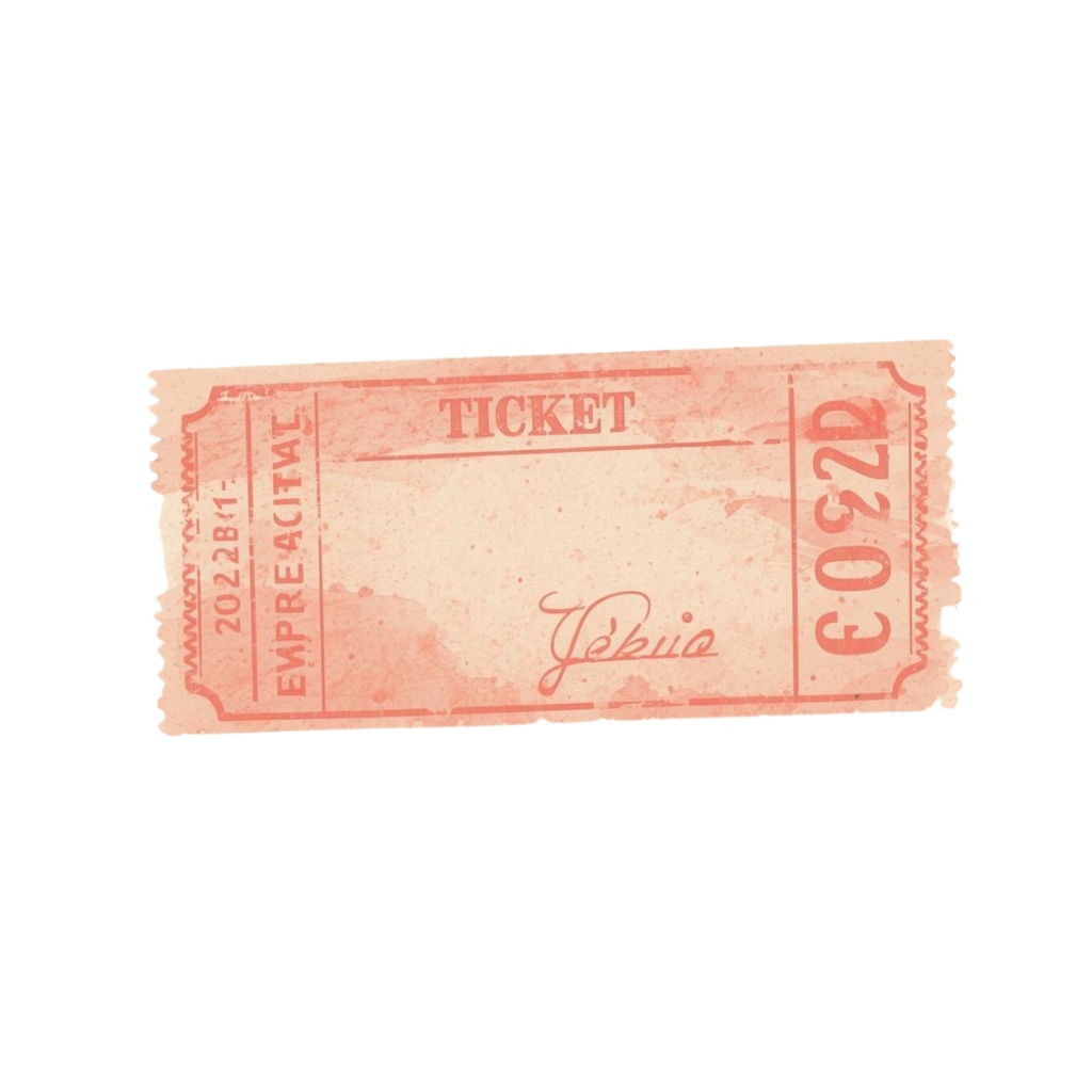 旅の水彩クリップアート ピンク×アンティーク風 15デザイン PNG素材