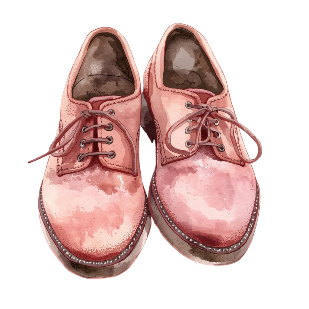 旅の水彩クリップアート ピンク×アンティーク風 15デザイン PNG素材