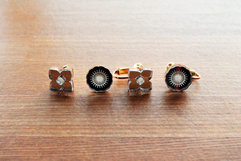 金荒誕生花 ピアス/イヤリング