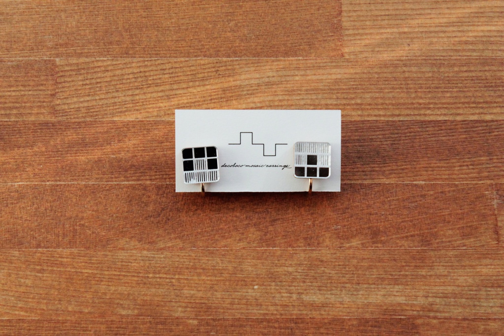 モザイク凸凹 イヤリング