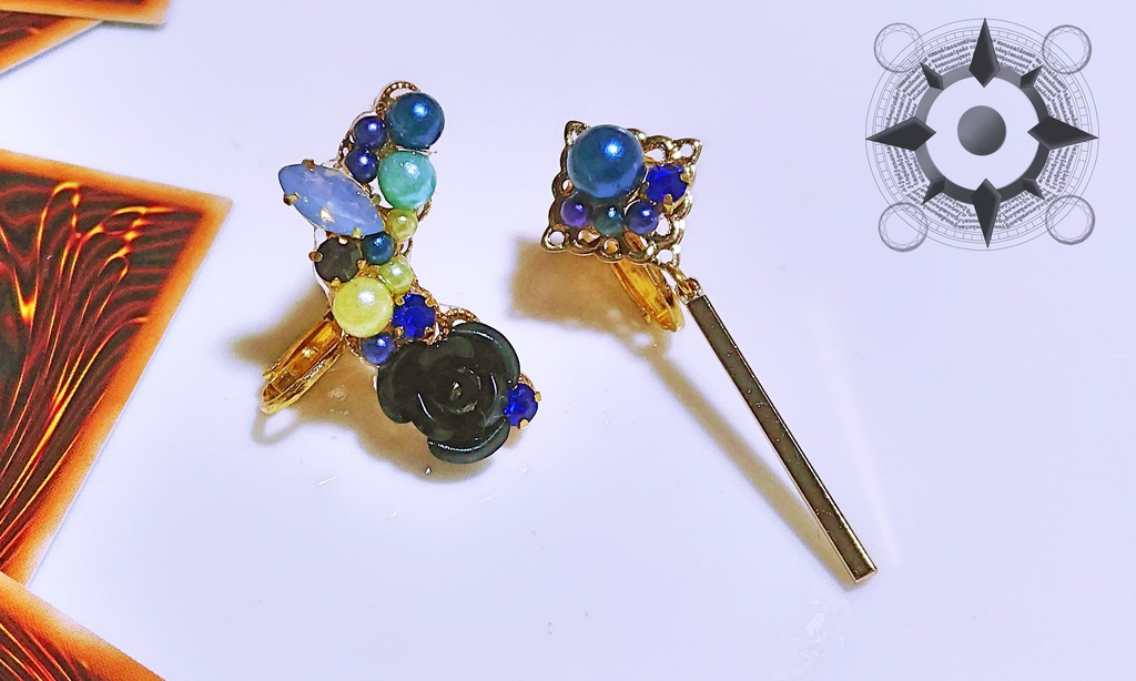 モチーフアクセサリー アシンメトリーイヤリング 万丈目準 Seidennki Booth