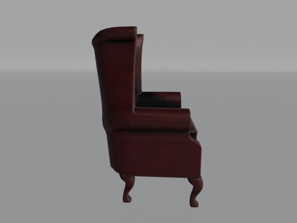 チェスターフィールド ハイバックウィングチェア