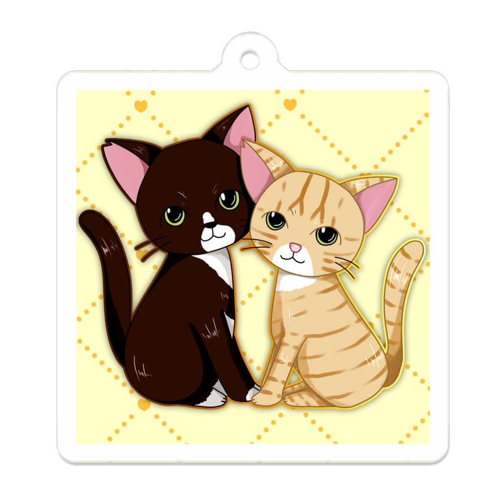 【背景付き】ピノムクアクリルキーホルダー(コーティングあり)