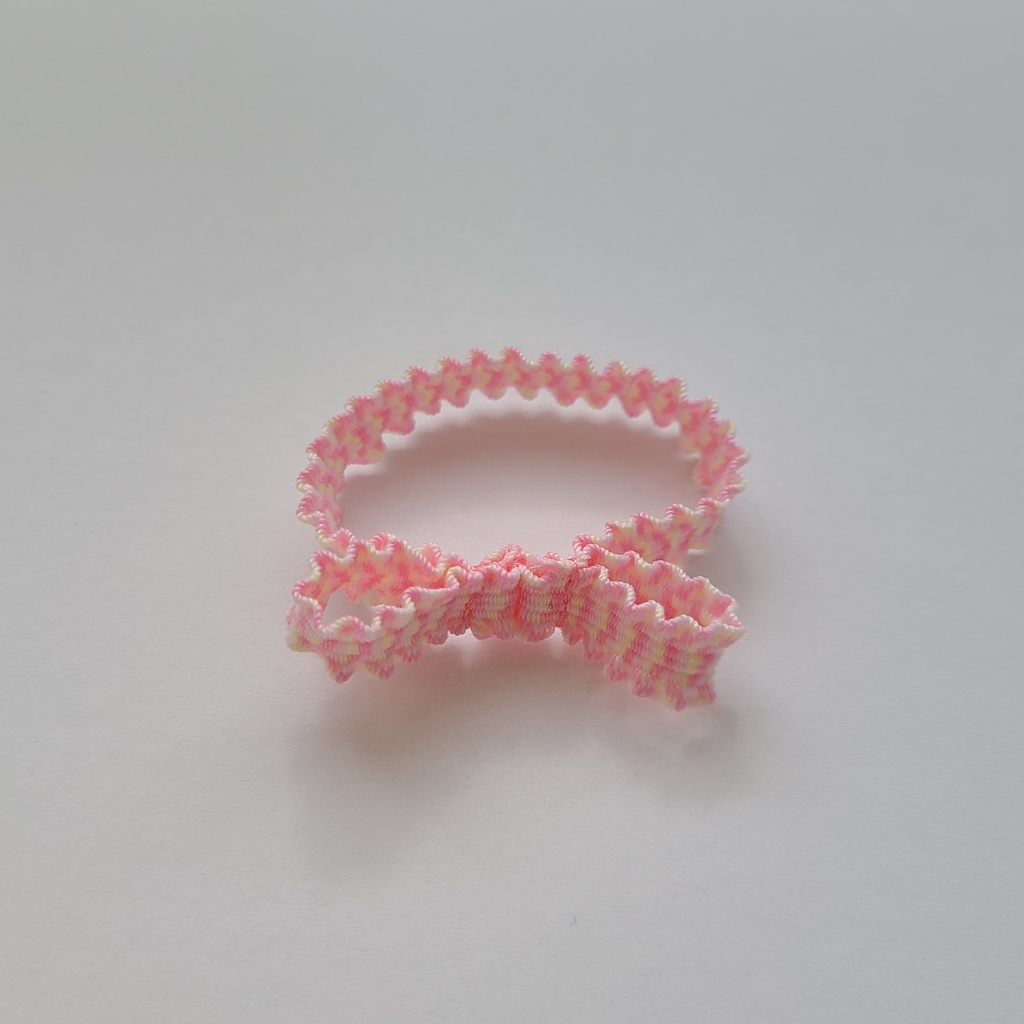 ぬい用アクセサリー フリルゴムリボン
