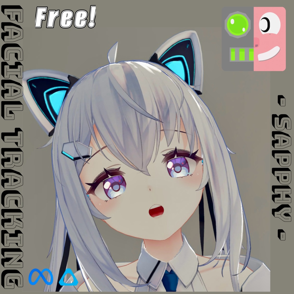 サフィー-Sapphy- V2 Facial Tracking Add-on [Free]