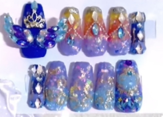 Celestial Jewel Princess ✦ Star-Colored Wings and Princess Jewel Nail Tips [One of a Kind]