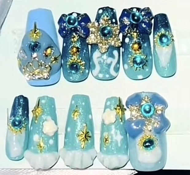 アイカツ ジュエリングドレス ゴシックネイル ネイルチップ 痛ネイル ゴスロリ アイカツカード 衣装ネイル 推し活 平成女児 ロリータ