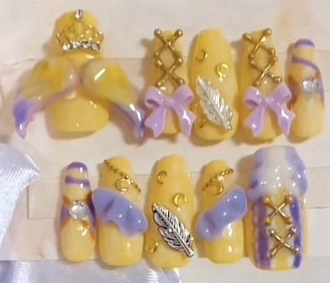 アイカツ ブランブリュムコーデ ゴシックネイル ネイルチップ 痛ネイル ゴスロリ アイカツカード 衣装ネイル 推し活 平成女児 ロリータ