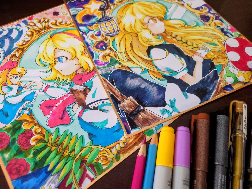 【中色紙】東方project 魔理沙 アリス