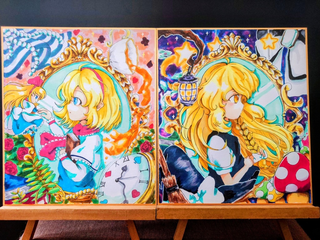 【中色紙】東方project 魔理沙 アリス