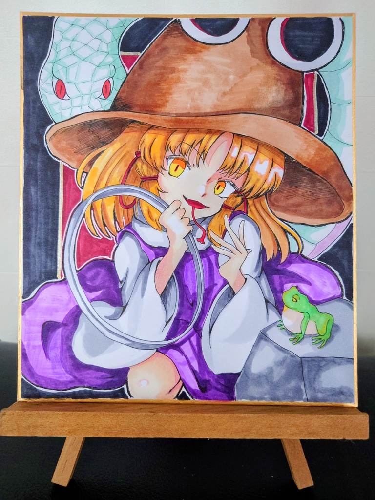 【中色紙】東方project 早苗 諏訪子