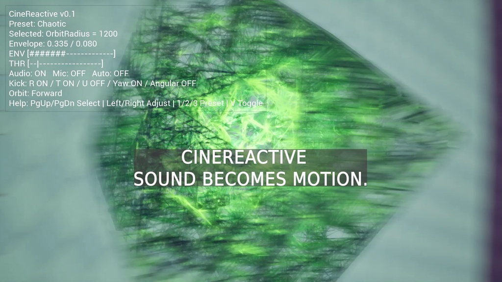 CineReactive VJ Engine UE5.8|サウンドリアクティヴ VJエンジン for Unreal Engine 5.8