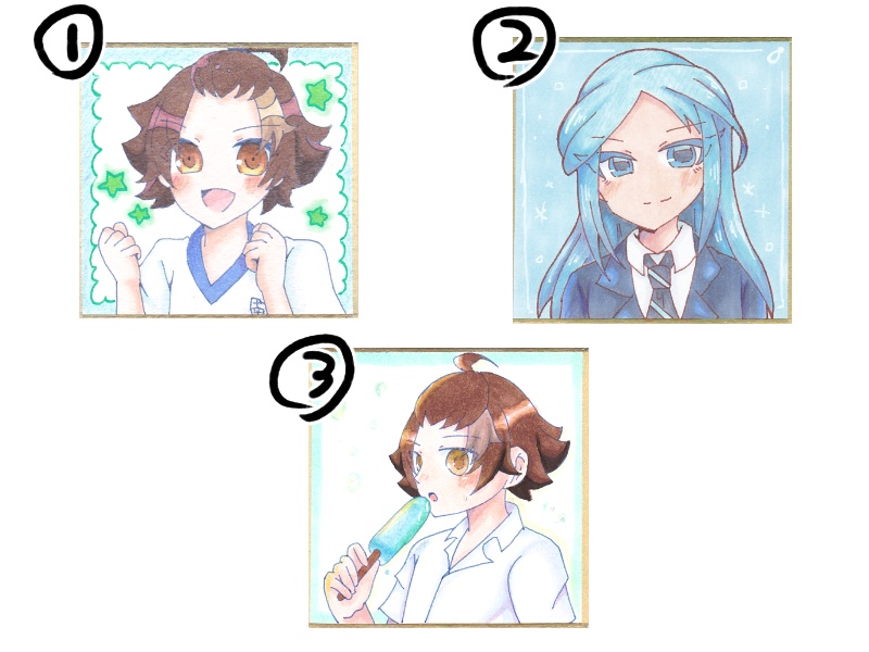 イラスト豆色紙