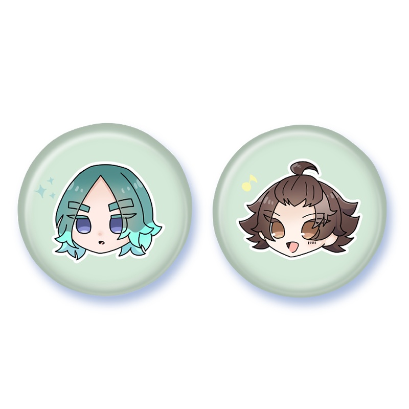 笹波&木曽路　缶バッジセット