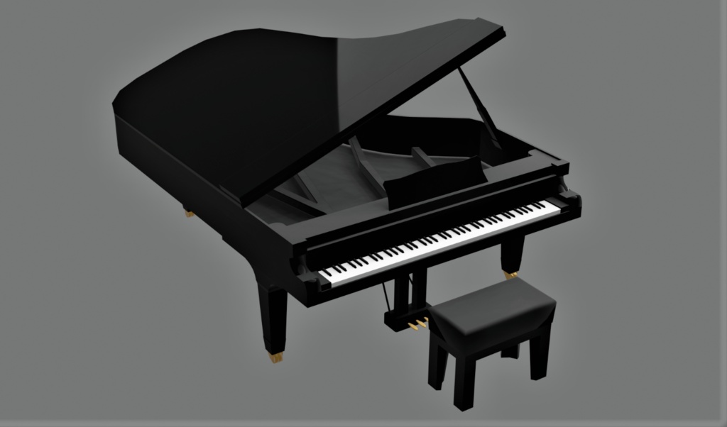 【無料】ピアノ 3Dモデル【VRC向け】
