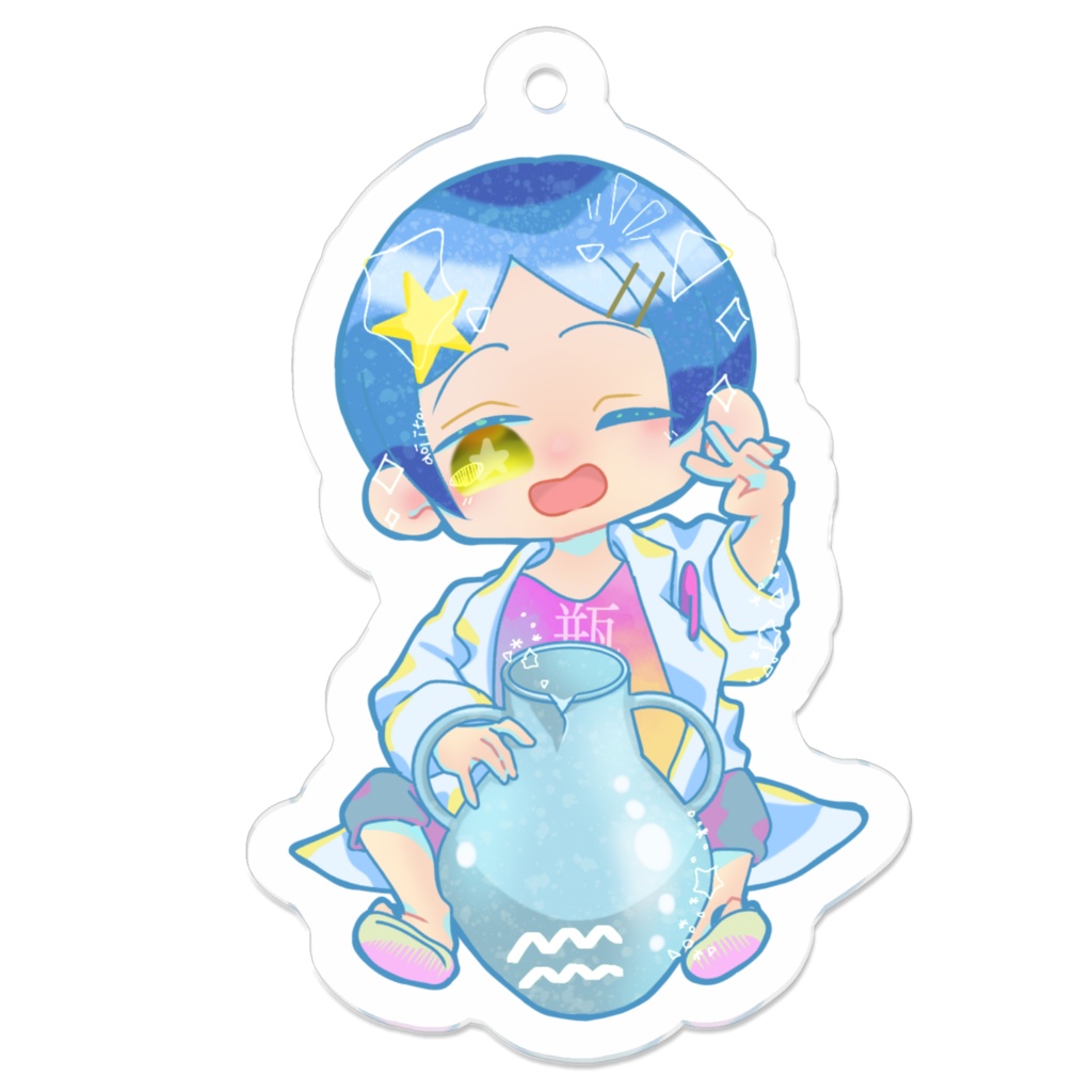 ☆みずがめ座☆ 創作星座擬人化 ☆アクリルキーホルダー☆