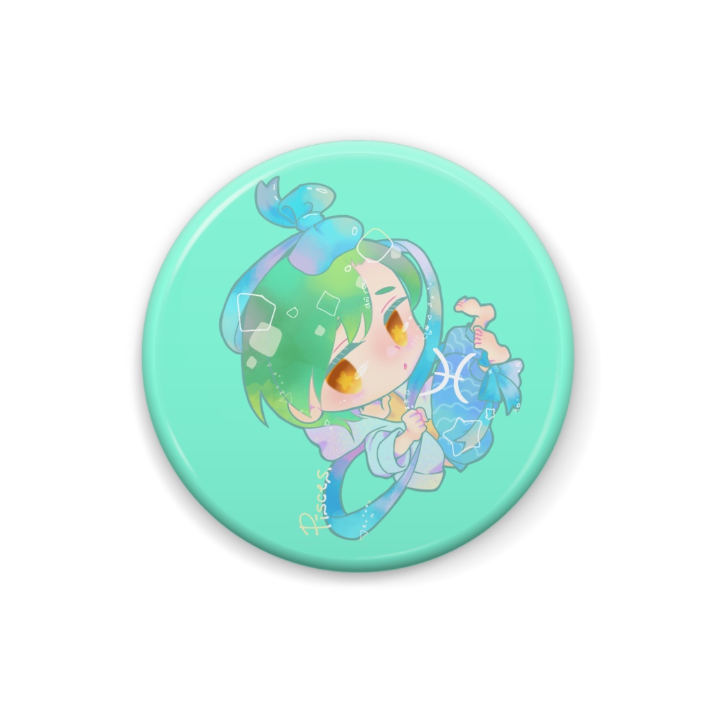 ☆うお座☆ 創作星座擬人化 ☆缶バッチ☆
