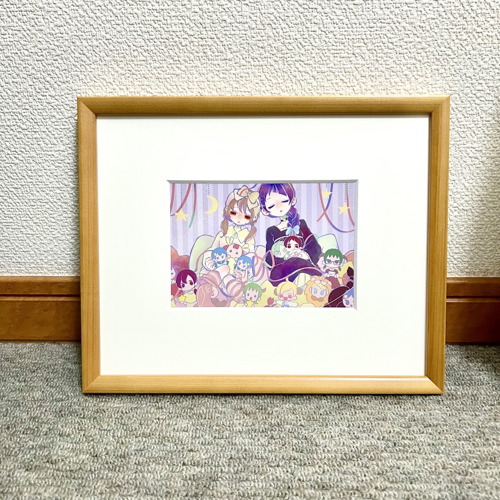〈一点物〉額装済みポストカード＊創作女子＊ アートフレーム 直筆サイン入り