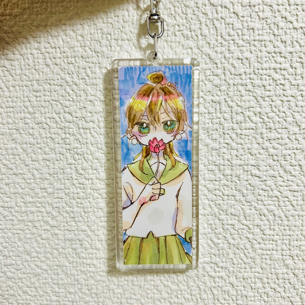 **手描きイラスト*キーホルダー*原画*オリジナル*創作女子**