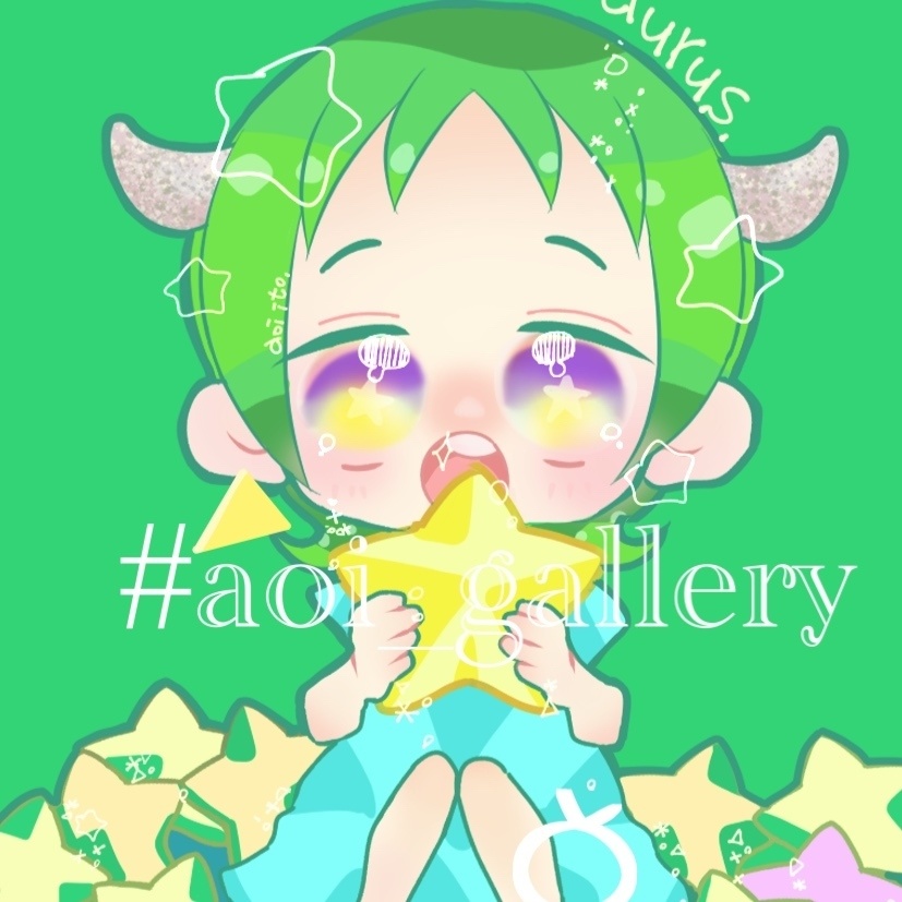 *手作りオリジナルグッズ*おうし座*ポストカード+ステッカーセット*キラキラ