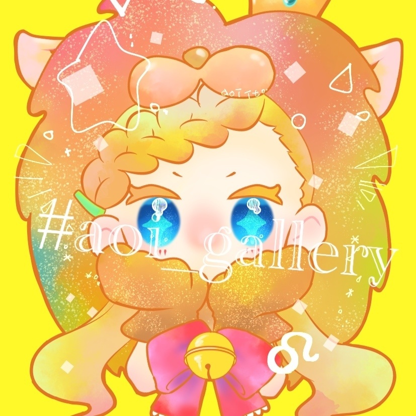 *手作りオリジナルグッズ*しし座*ポストカード+ステッカーセット*キラキラ