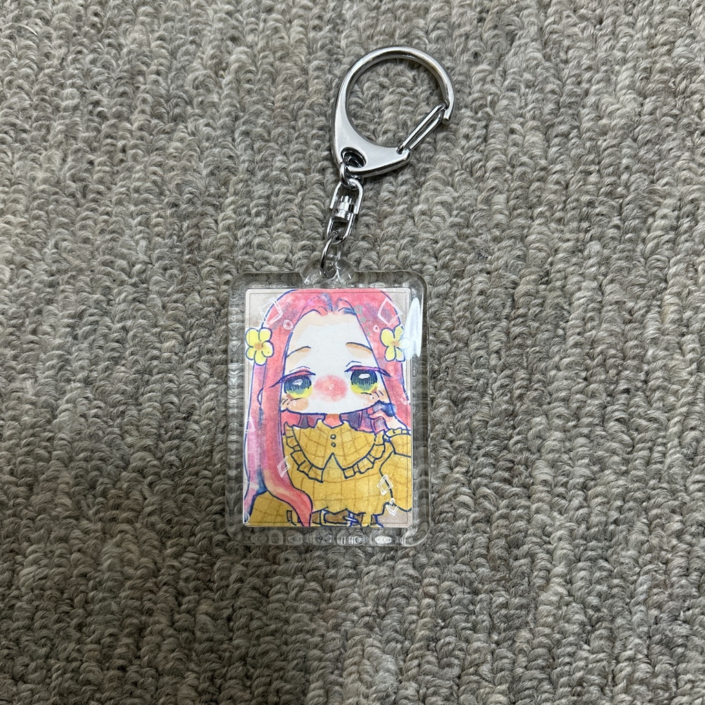 **手描きイラスト*キーホルダー*原画*女の子2**