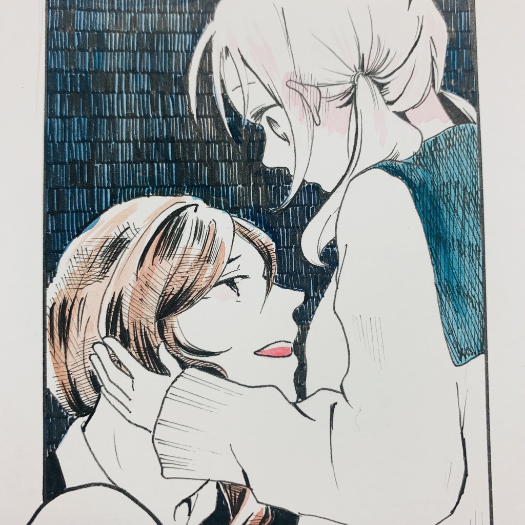 〈原画イラスト〉『君を幸せにするのは愛なんかじゃない』手描きイラスト：台詞【67】オリジナル　創作男女