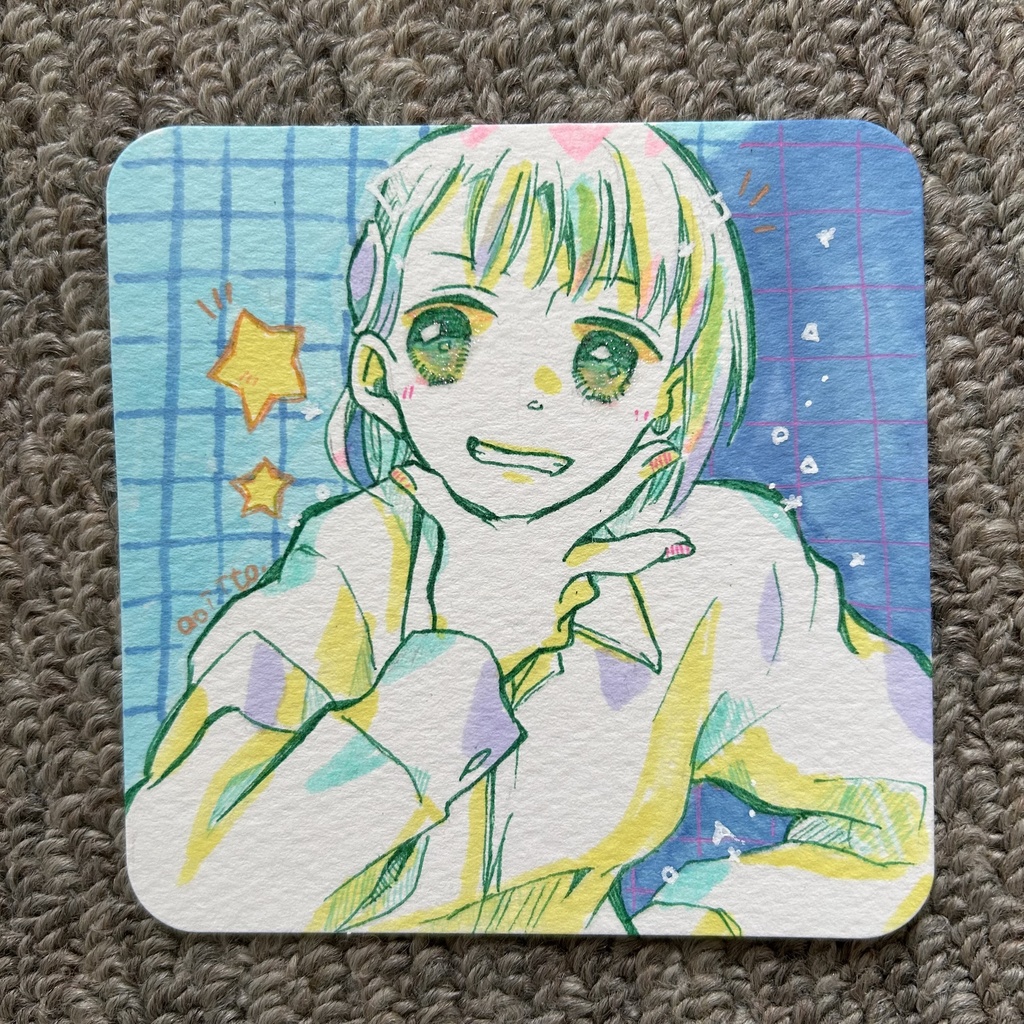 手描きイラスト:原画 創作女子 オリジナル ドローイング9
