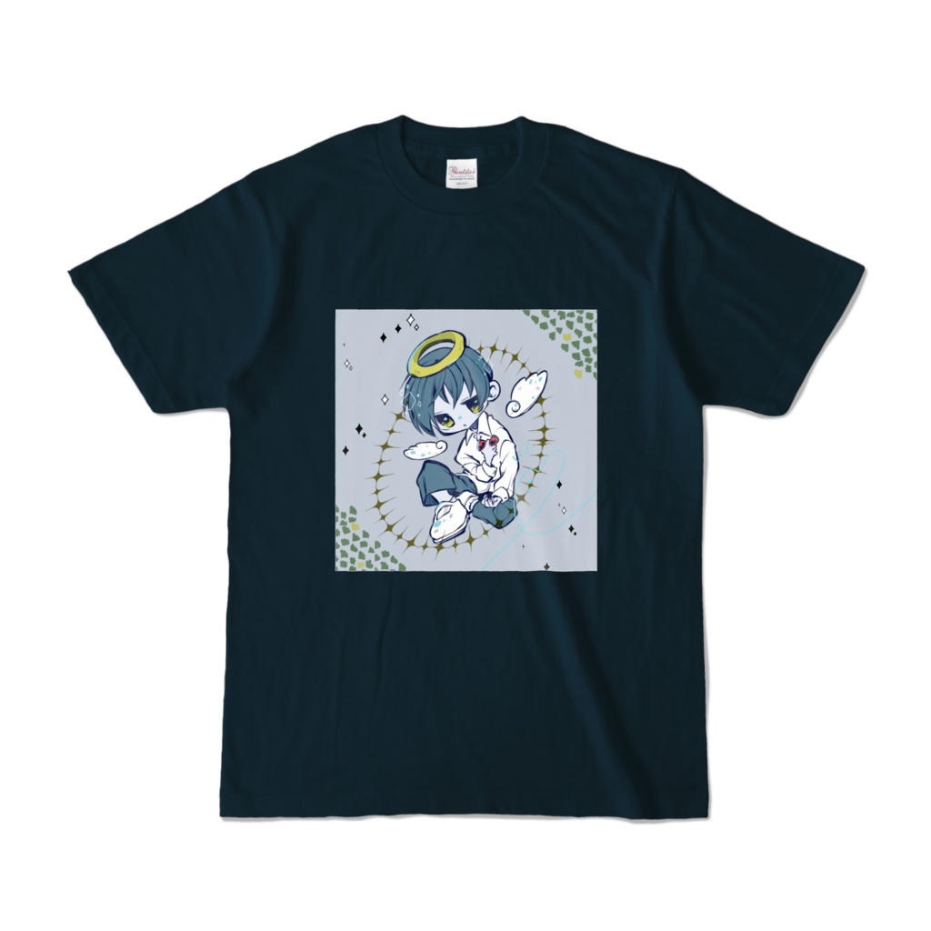 天使のTシャツ『わたしを嫌わないで』ネイビー