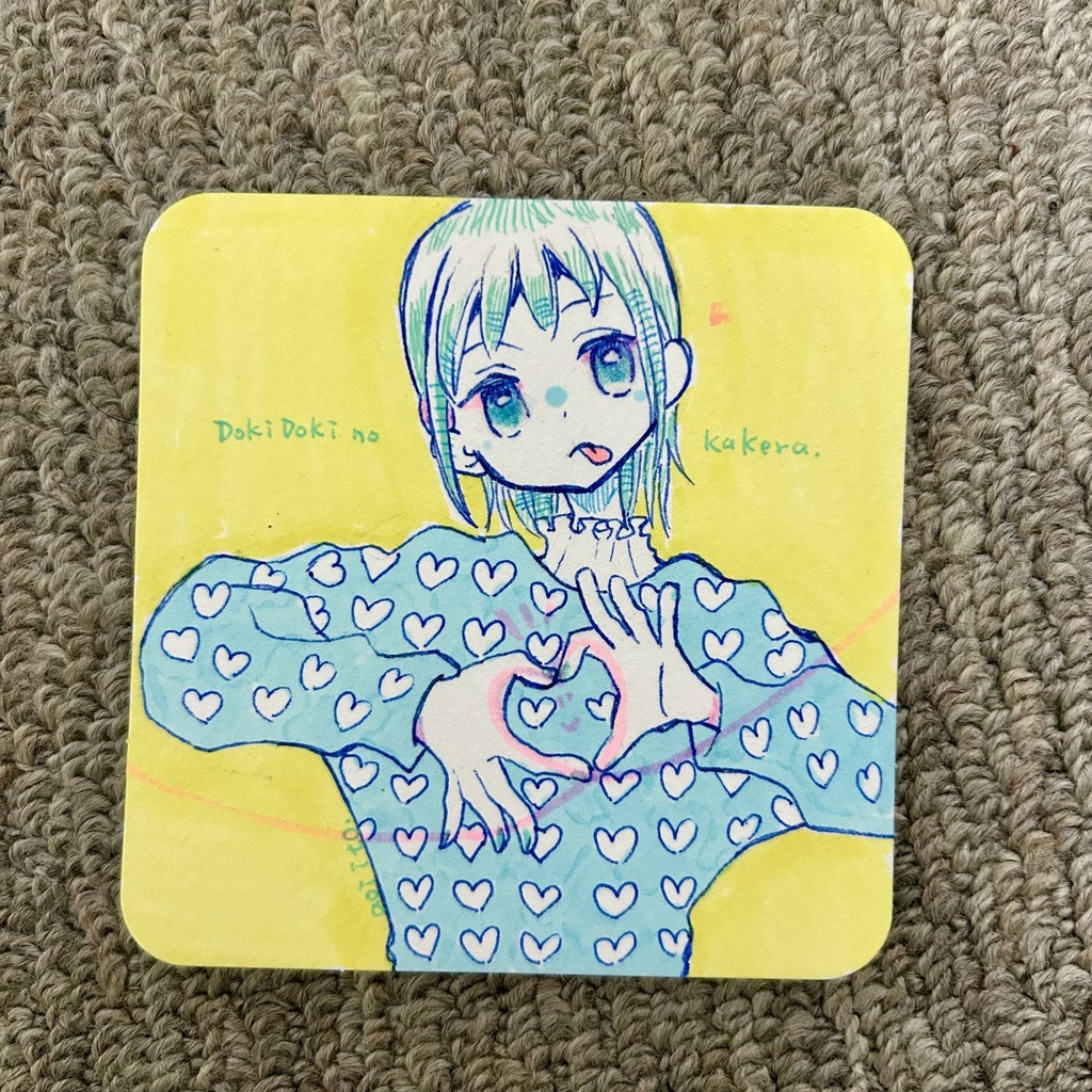 手描きイラスト:原画 創作女子 オリジナル ドローイング4