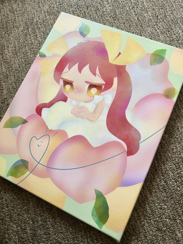 【キャンバスアート】『わたしの花言葉-Bloom as me-:かに座』 F3キャンバス オリジナルイラスト