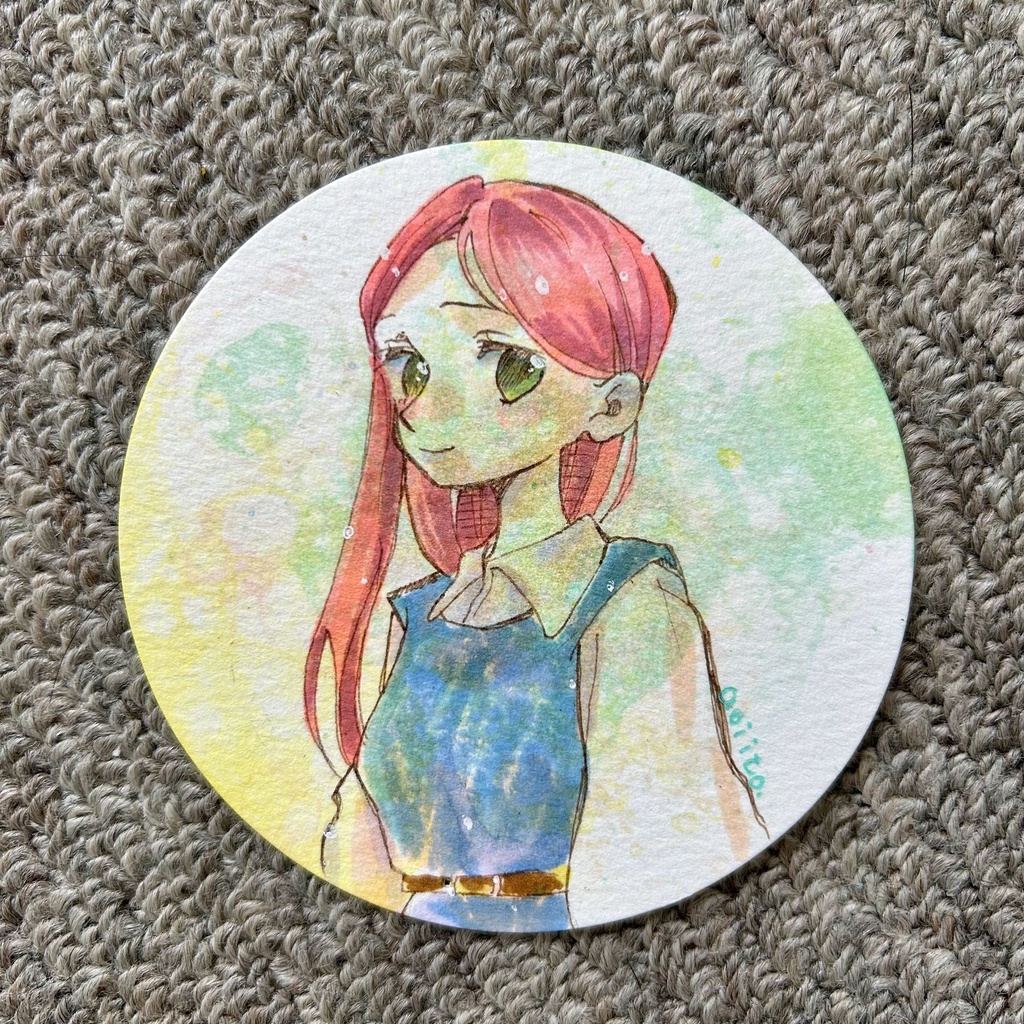 手描きイラスト：原画　創作女子　オリジナル　ドローイング２