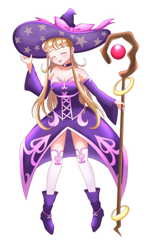 【立ち絵素材】表情8種!魔法使い(魔女)の立ち絵セット