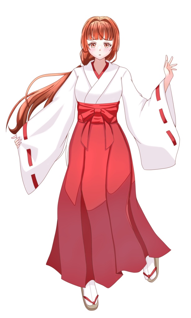 【立ち絵素材】表情8種!巫女の女性