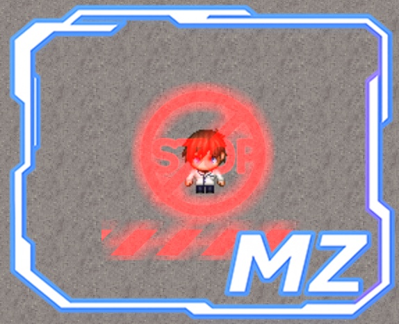 サイバーパンクな通行止めアニメーションプラグイン 【RPGツクールMZ用】