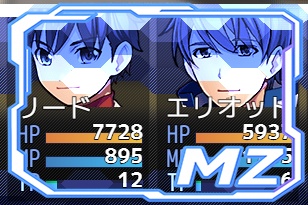 戦闘ウィンドウにサイバーパンクな六角形エフェクトをつけるプラグイン　【RPGツクールMZ用】