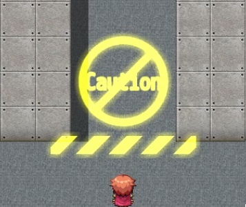 サイバーパンクな通行止めアニメーションプラグイン 【RPGツクールMV用】