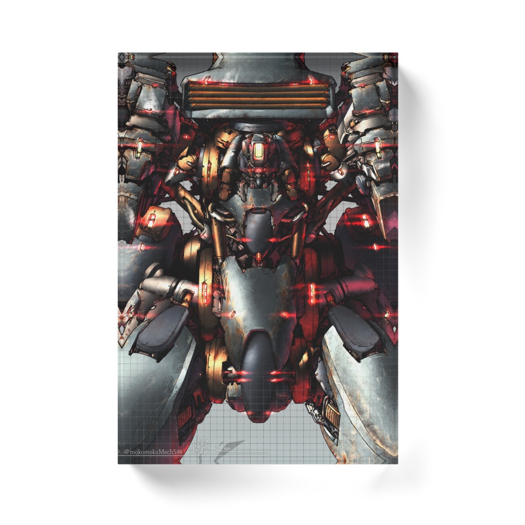 夏コミ用_ロボットイラストアクリルブロック