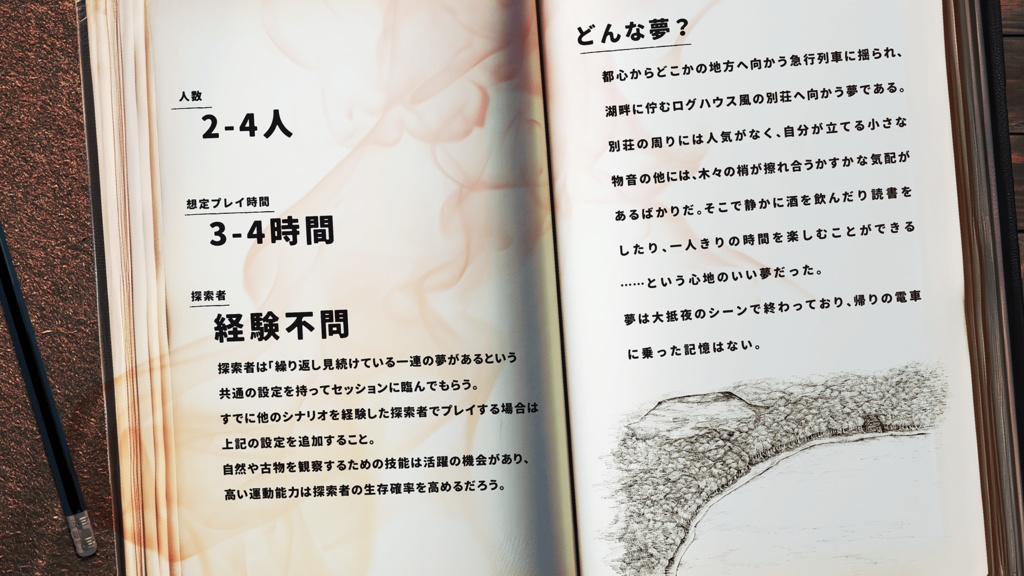 湖畔、あるいは夢の虜囚【クトゥルフ神話TRPG 6版/7版】 SPLL:E196274