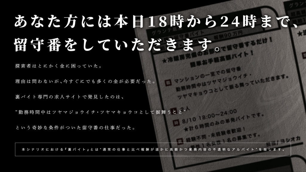 留守番番【クトゥルフ神話TRPG 6版/7版】 SPLL:E195784