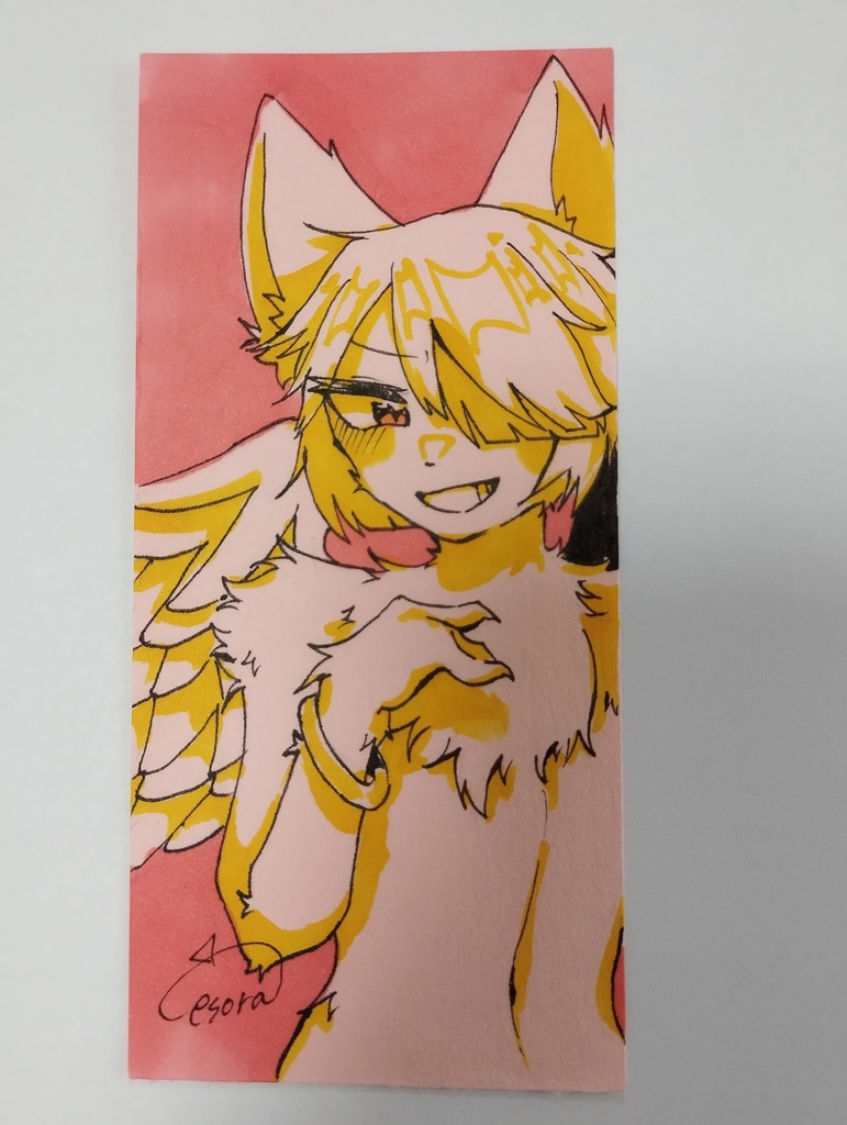 【原画】羽の生えたケモノ
