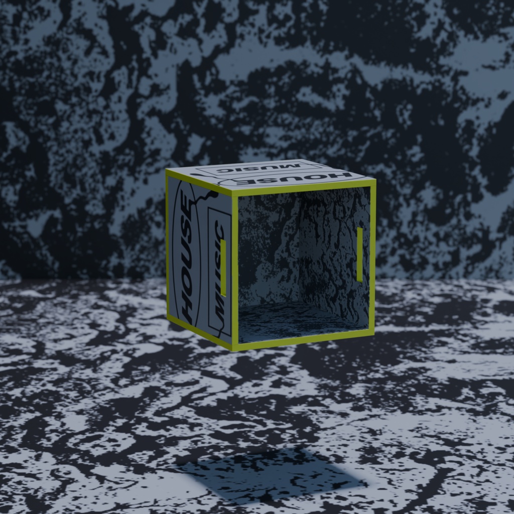 3DCG【Record_shelf】