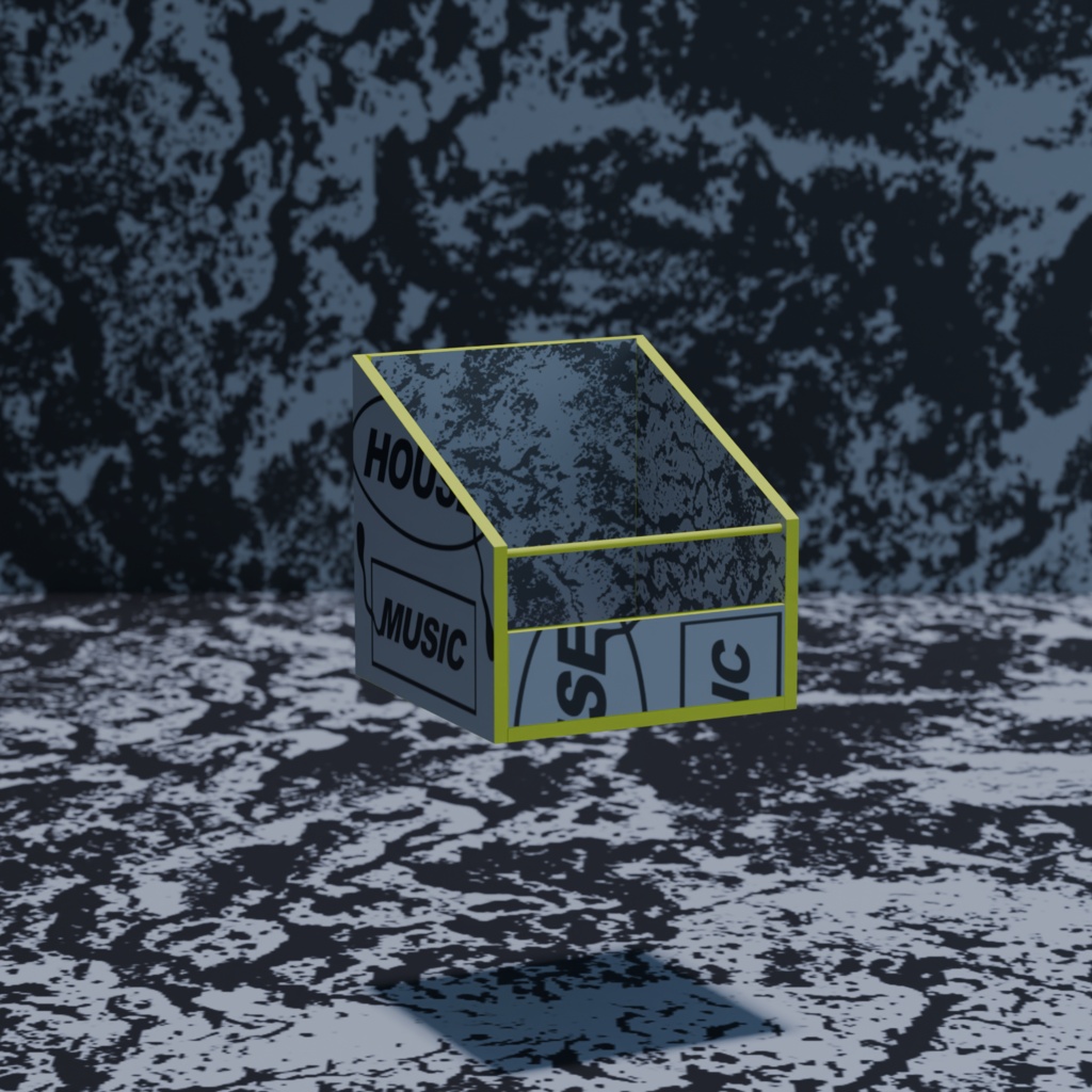 3DCG【Record_shelf】