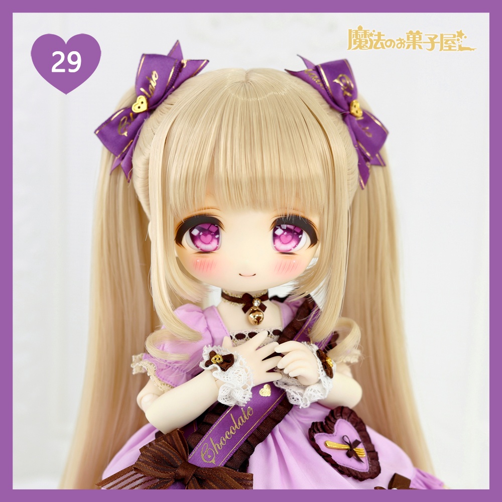 「恋するチョコ」ドール用リボンヘアアクセサリー(29色展開)