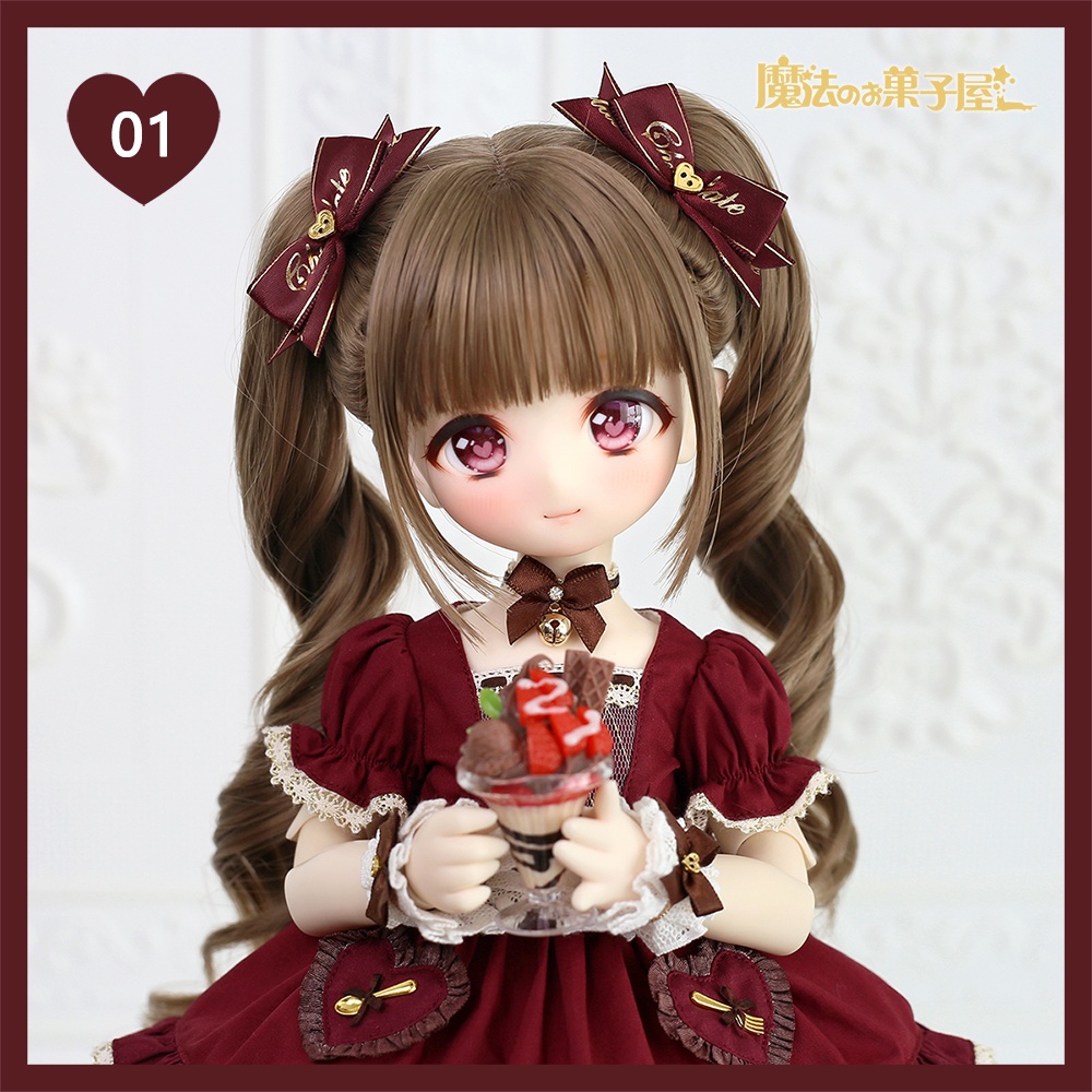 「恋するチョコ」ドール用リボンヘアアクセサリー(29色展開)