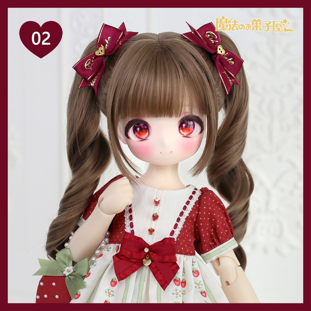 「恋するチョコ」ドール用リボンヘアアクセサリー(29色展開)